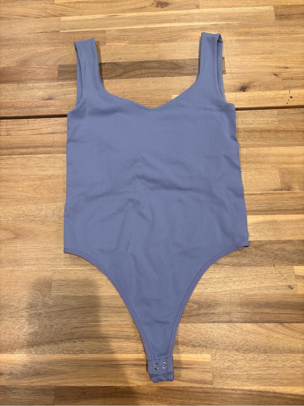 Intimately by Free People Classic Scoop Neck Bodysuit in Lavender Blue SZ XS/S